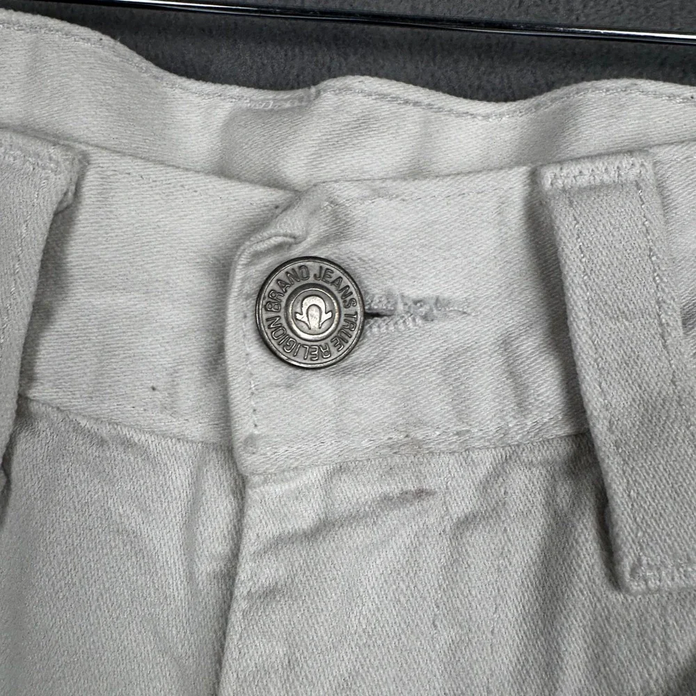 True‎ Religion Ricky Relaxed Straight White Denim Shorts Mens 30 Made in USA